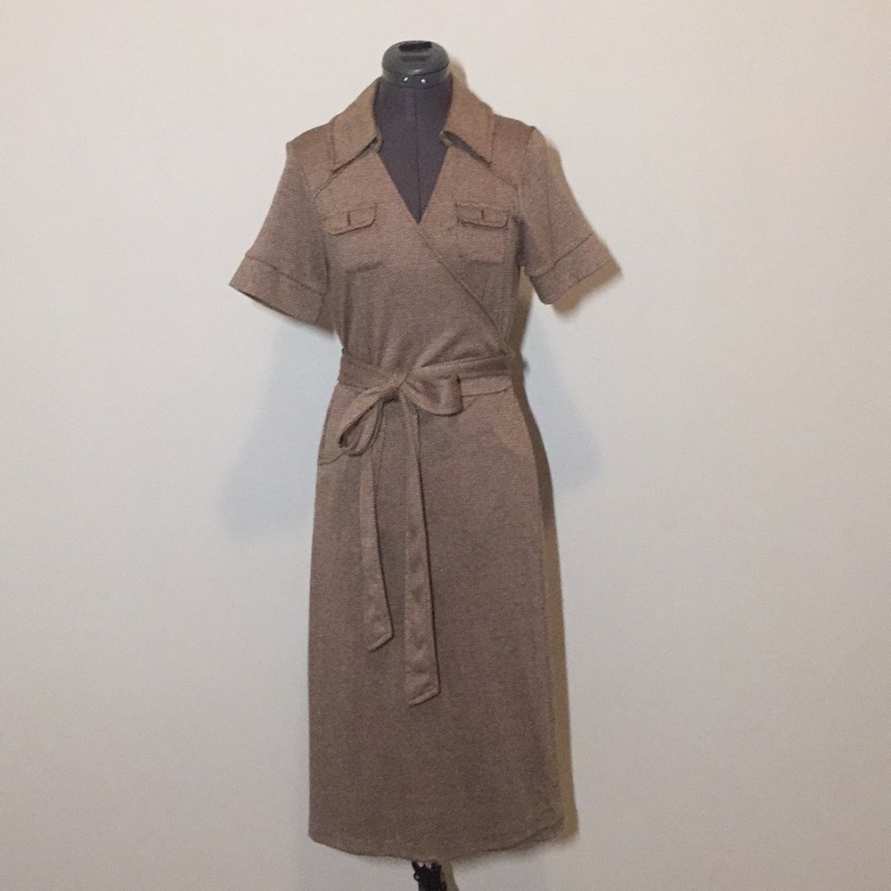 Banana Republic chevron stripe wrap dress